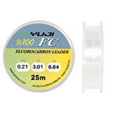 RYUJI FLUORO CARBON LEADER 25M, MİSİNA Standart-0,37