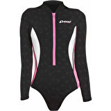 Cressi Termico Lady Shorty Uzun Kol Yüzücü Elbisesi BLACK / PINK / WHITE-2MM - NO:5 / XL