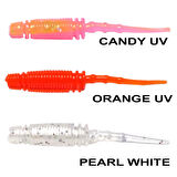 Ryuji Rock Worm 4cm Kokulu Silikon Yem (12 adet) UV MELON-Standart