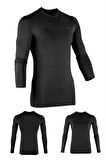 Fujin Seamless Termal İçlik Black Üst XXLarge (XXL)