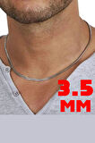 3.5mm Gurmet Model 925 Ayar Gümüş Erkek Kolye Zincir 2472532776430