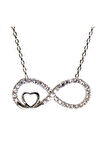 Kalpli Sonsuzluk Kadın Gümüş Kolye