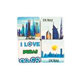 Dubai Temalı Dörtlü Taş Magnet