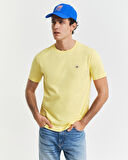 GANT Erkek Sarı Regular Fit Bisiklet Yaka T-Shirt