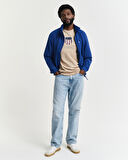 GANT Erkek Bej Regular Fit Bisiklet Yaka Logolu T-Shirt