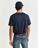GANT Erkek Lacivert Regular Fit Bisiklet Yaka T-Shirt