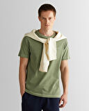 GANT Erkek Yeşil Regular Fit Bisiklet Yaka T-Shirt