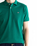 GANT Erkek Yeşil Regular Fit Çizgili Polo
