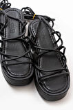 Siyah Dolgu Kadın Sandalet