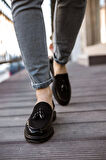 TB002 RST Loafer Verniciata Erkek Ayakkabı SIYAH