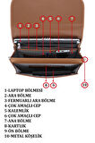 Taba Erkek Evrak Çantası Omuz Askılı 15.6 inç