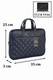 13.3-14" inç Lacivert El ve Omuz Laptop Evrak Çantası