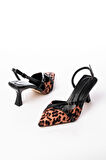 Leopar Günlük 7 Cm Topuklu Kadın Ayakkabı