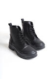 Bloom Bağcıklı Fermuarlı Ortopedik Tabankadın Bot St - Siyah