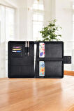 Lüx Macbook Air Pro 13-14 İnç Ofis Organizer Costa Siyah Evrak & Laptop & Tablet Çantası