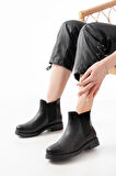 Siyah Lastikli Günlük Kadın Bot