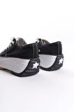 Parıs Bağcıklı Ortopedik Taban Kadın Sneaker Spor Ayakkabı  Bt - Siyah
