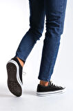 Tb0422 Luke Bağcıklı Keten Kumaş Erkek Günlük Sneaker Ayakkabı Kbt - Siyah