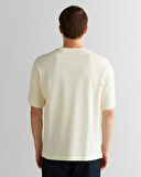 GANT Erkek Krem Relaxed Fit Bisiklet Yaka Logolu T-Shirt