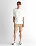GANT Erkek Krem Relaxed Fit Bisiklet Yaka Logolu T-Shirt