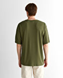 GANT Erkek Yeşil Relaxed Fit Bisiklet Yaka Logolu T-Shirt