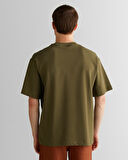 GANT Erkek Yeşil Relaxed Fit Bisiklet Yaka Logolu T-Shirt