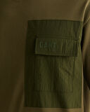 GANT Erkek Yeşil Relaxed Fit Bisiklet Yaka Logolu T-Shirt