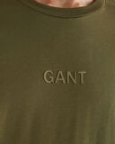 GANT Erkek Yeşil Relaxed Fit Bisiklet Yaka Logolu T-Shirt