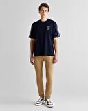 GANT Erkek Lacivert Relaxed Fit Bisiklet Yaka Logolu T-Shirt