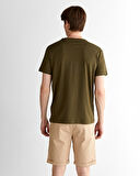 GANT Erkek Yeşil Regular Fit Bisiklet Yaka T-Shirt