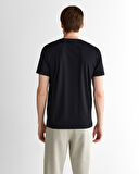 GANT Erkek Siyah Regular Fit Bisiklet Yaka T-Shirt