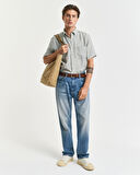 GANT Erkek Yeşil Regular Fit Düğmeli Yaka Keten Gömlek