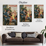 Sovyet Dönemi İşçiler ve Sarışın Kadın Duvar Tablosu-6031