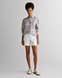 GANT Kadın Gri Klasik Yaka Çizgili Gömlek