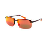 Maui Jim MJ 0626S 002 10 61 Polarize Unisex Dikdörtgen Kırçıllı Kırmızı Kemik Güneş Gözlüğü