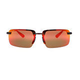 Maui Jim MJ 0626S 002 10 61 Polarize Unisex Dikdörtgen Kırçıllı Kırmızı Kemik Güneş Gözlüğü