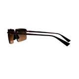 Maui Jim MJ 0626S 005 10A 61 Polarize Unisex Dikdörtgen Kırçıllı Kahverengi Kemik Güneş Gözlüğü