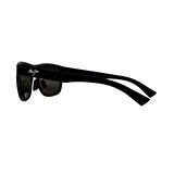 Maui Jim MJ 0670S 001 02 57 Polarize Erkek Kare Siyah Kemik Güneş Gözlüğü