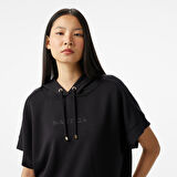 Nautica Kadın Siyah Relaxed Fit Kapüşonlu Sweatshirt