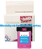 HP 650XL-CZ102AE (1015-1515-1516-2515-2545-2546-2645-3515-3545-4645) Muadil Renkli Kartuşu