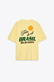 Terra Do Sol Brazil Baskılı %100 Pamuk Tişört Kadın
