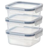 IKEA 365+ Kapaklı Saklama Kabı - 750 ml - Kare - 3 adet