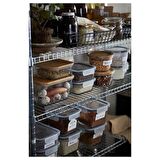 IKEA 365+ Kapaklı Saklama Kabı - 750 ml - Kare - 3 adet