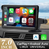 Monozone Carplay Apple-Android Auto Harici Ekran Tak Çalıştır Multimedya Kablosuz Oto Carplay 7inç