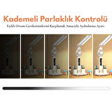 Monozone Çok Fonksiyonlu Fanlı Masa Lambası Saat+Tarih+Derece+Kalemlik+Telefon Stand Şarjlı Lamba