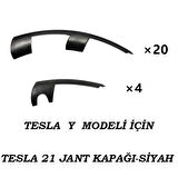 Monozone 21 İnç Tesla Y Model Jant Kapağı Korumalığı Jant Yama Uberurbine 2021-2023 Tesla Mat Siyah 