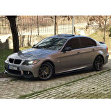 Sts Oto Aksesuar Bmw E90 Makyajsız Kasa 2005-2009 Batman Yarasa Ayna Kapağı Piano Black Abs Plastik
