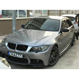 Sts Oto Aksesuar Bmw E90 Makyajsız Kasa 2005-2009 Batman Yarasa Ayna Kapağı Piano Black Abs Plastik