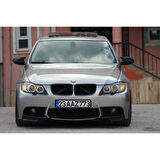 Sts Oto Aksesuar Bmw E90 Makyajsız Kasa 2005-2009 Batman Yarasa Ayna Kapağı Piano Black Abs Plastik