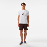 Nautica Erkek Beyaz Regular Fit Baskılı T-Shirt